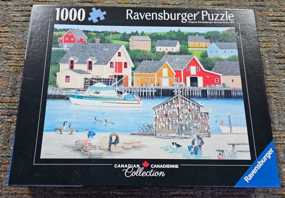 Fisherman's Cove Ravensburger Canadian Collection Puzzle 1000 Pc 27 x 20 195480